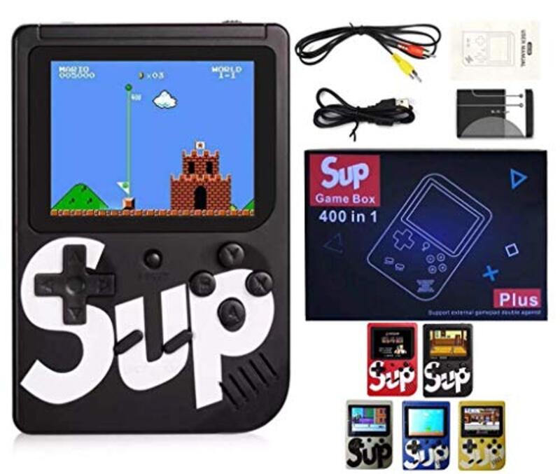 SUP Game Box Plus 400 in 1 Retro Games Upgraded Version Mini Portable Handheld Console, Black