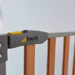 Hauck,Woodlock Safegate 75 - 80cm Plus Two 21cm Extension,Safety Gate,Silver