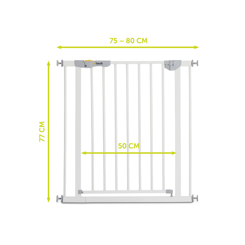 Hauck,Open'N Stop Safety Gate 75-80cm,Safety Gate,White