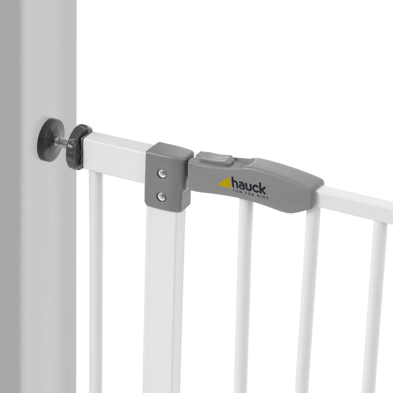 Hauck,Open'N Stop Safety Gate 75- 80cm Plus Two 21cm Extensions,Safety Gate,White