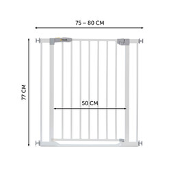 Hauck,Clear Step Gate 75-80cm,Safety Gate,White