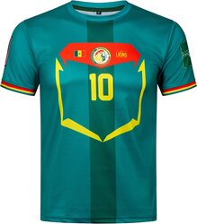 A.A Smart Fashions Mane 10 Authentic Senegal Away Soccer Jersey 2022/23 for Men, Green, Extra Large