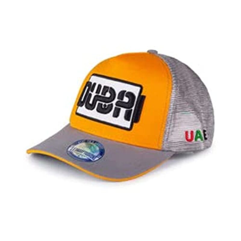 A.A Smart Fashions Dubai’s Official Logo Baseball Cap, Orange/Gray