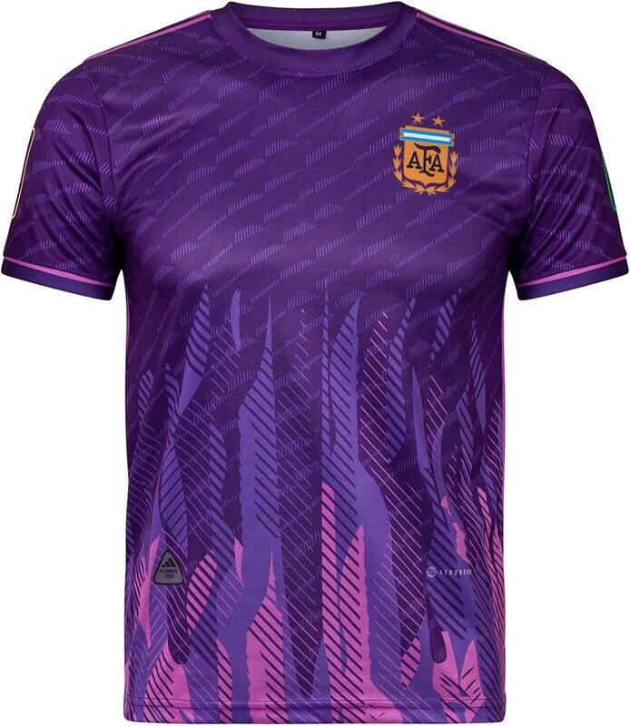 

A.A Smart Fashions Sale Lionel Messi 10 Argentina Away Soccer 2022 New Jersey for Men, Purple, Extra Large