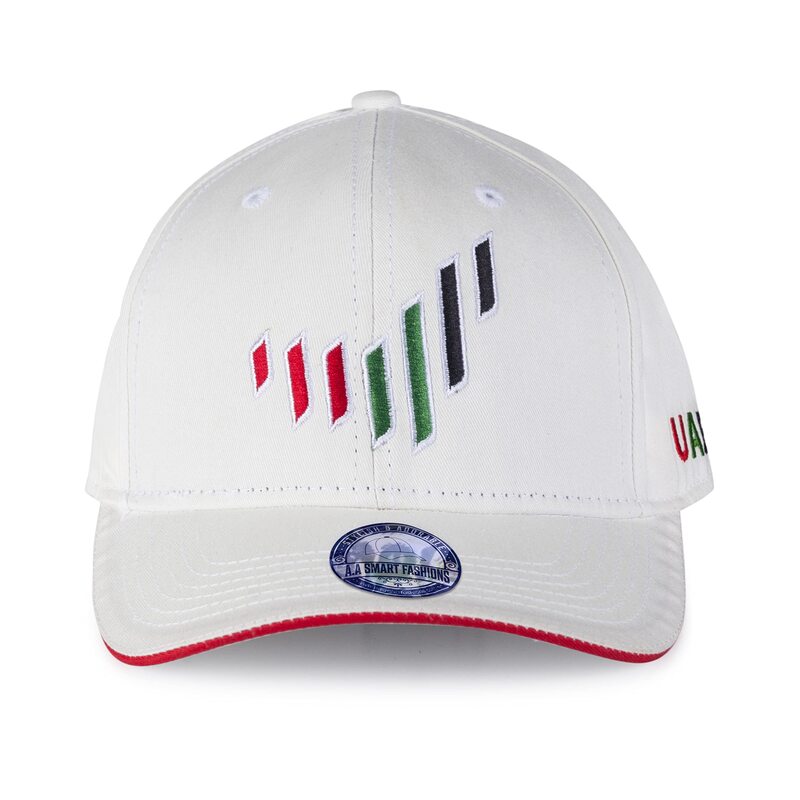 A.A Smart Fashions UAE National Branded Baseball Cap, White