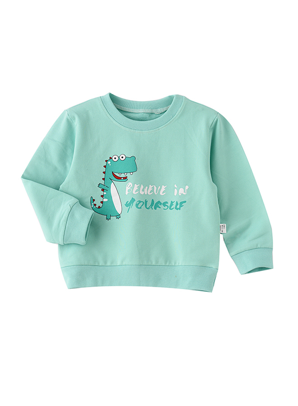 Lamar Kids Cotton Long Sleeve Sweatshirt for Babies, 1-2 Years, Green