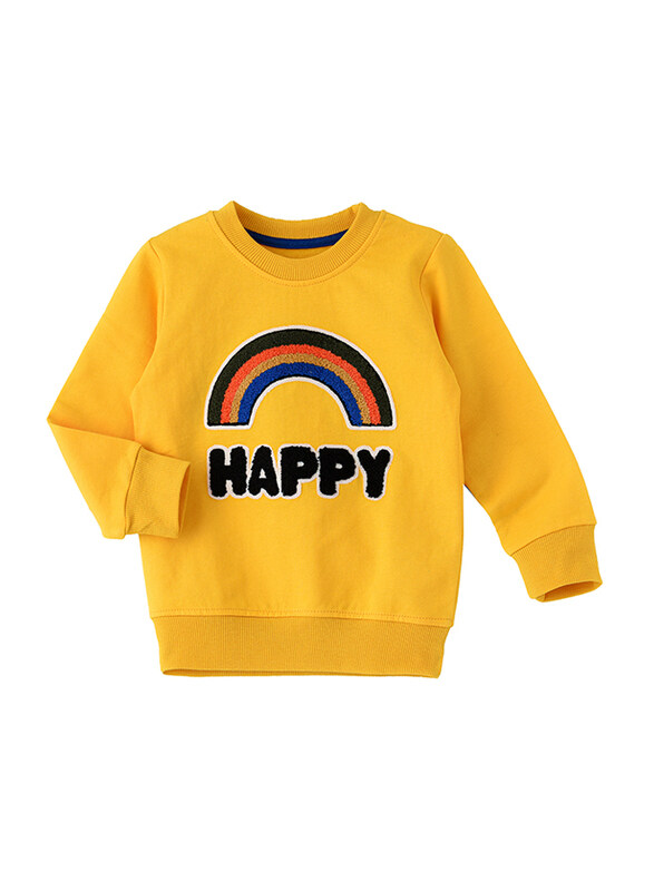 

Lamar Kids Cotton Long Sleeve Sweatshirt for Babies, 5-6 Years, Yellow