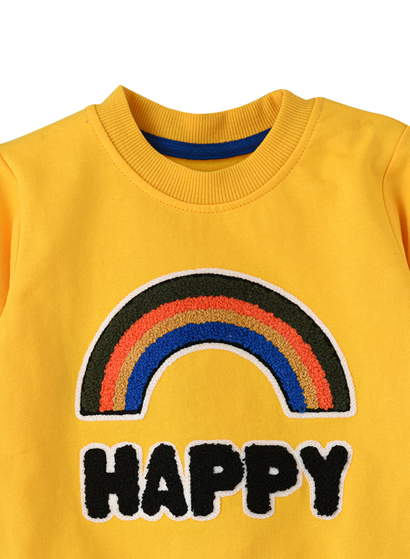 Lamar Kids Cotton Long Sleeve Sweatshirt for Babies, 2-3 Years, Yellow
