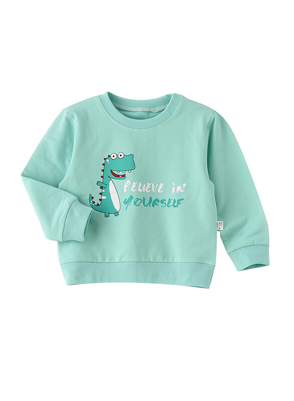 

Lamar Kids Cotton Long Sleeve Sweatshirt for Babies, 5-6 Years, Green