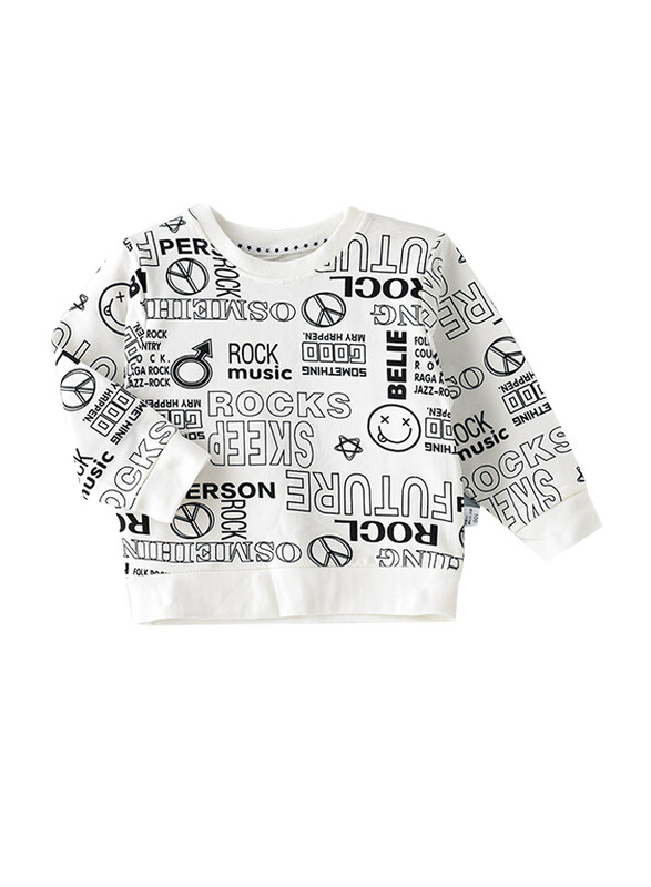 

Lamar Kids Cotton Long Sleeve Sweatshirt for Babies, 2-3 Years, White