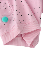 Lamar Kids Cotton Long Sleeve Sweatshirt for Girls, 6-7 Years, Light Pink