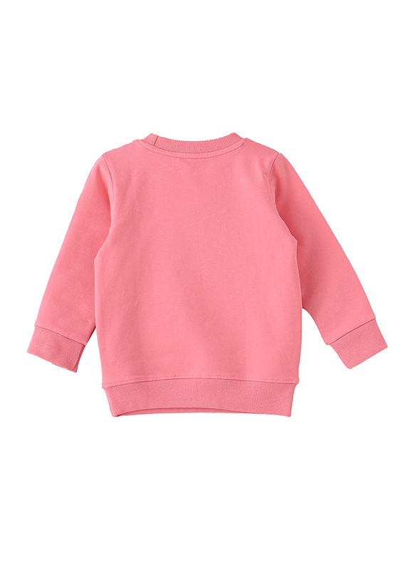 Lamar Kids Cotton Long Sleeve Sweatshirt for Girls, 6-7 Years, Pink