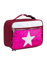 Lamar Kids Sequin Star Insulated Thermal Lunch Bag, Pink