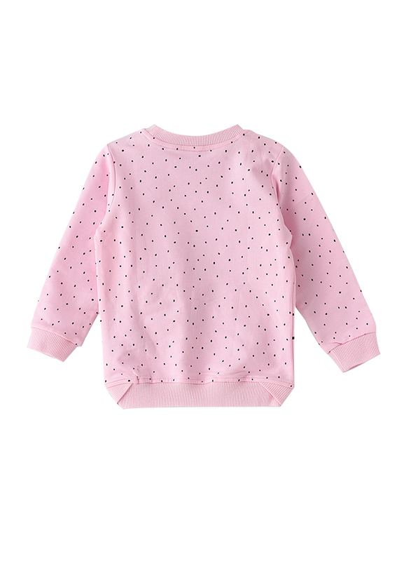 Lamar Kids Cotton Long Sleeve Sweatshirt for Girls, 6-7 Years, Light Pink