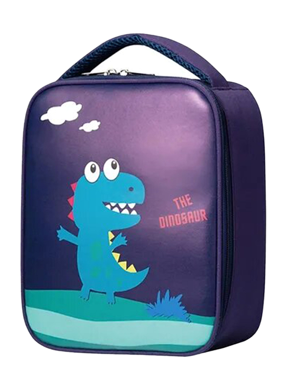 Lamar Kids Dinosaur Insulated Thermal Lunch Bag, Navy Blue