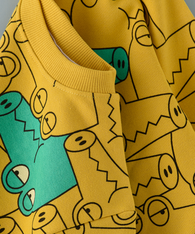 Lamar Kids Cotton Long Sleeve Sweatshirt for Babies, 2-3 Years, Yellow