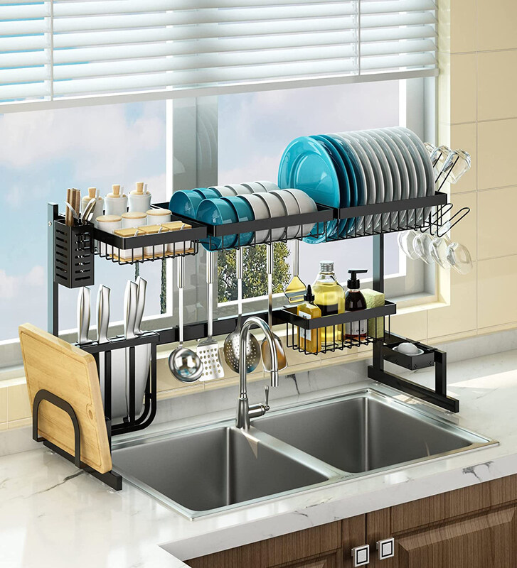 

Pusdon Dish Drying Rack Over Sink, Black