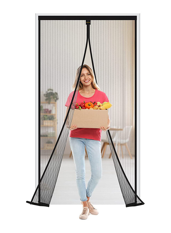 

Hommie Magnetic Fly Screen Door, 90 x 210cm, Black