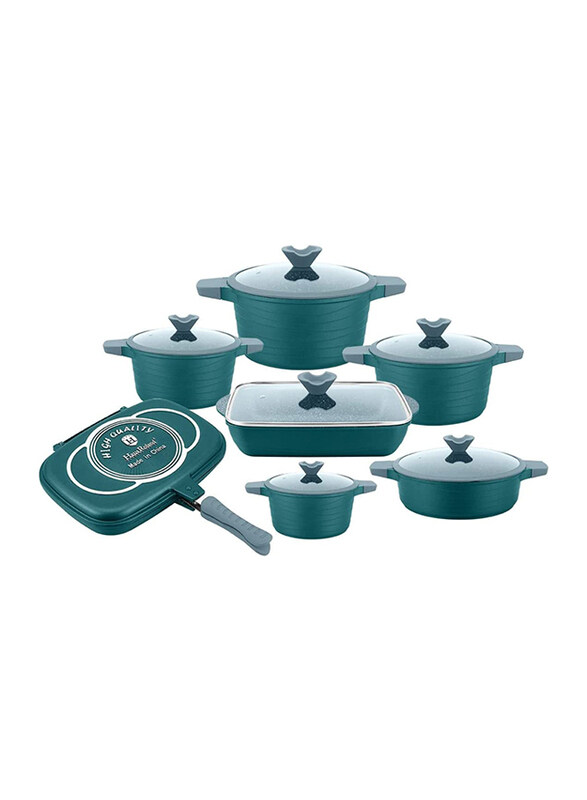 

Venice Italy 14-Piece Hausroland Cookware Set, Green