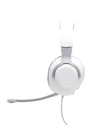 JBL Quantum 100 3.5 mm Jack On-Ear Gaming Headphones with Mic, White