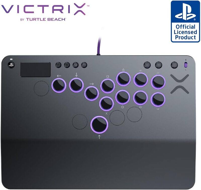 

Turtle Beach Victrix Pro KO Leverless All Button Fight Stick for PlayStation 5, Officially Licensed PS5,PS4, Windows 10,11 PC, Customizable eSports To