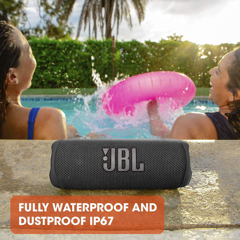 JBL Flip 6 Water Resistant Portable Bluetooth Speaker, JBLFLIP6WHT, White