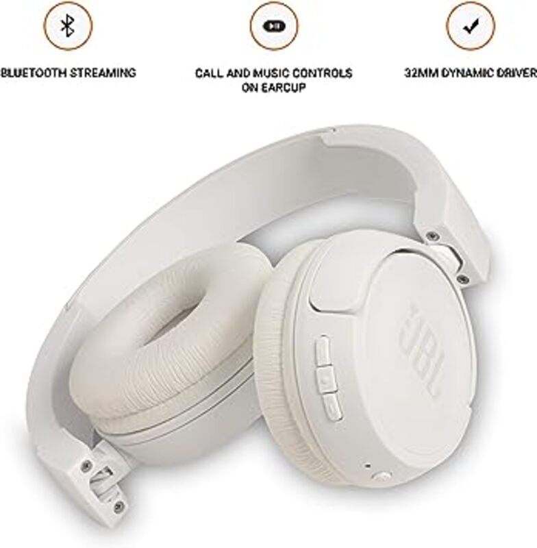 JBL T460BT On Ear Wireless Bluetooth Headphones White