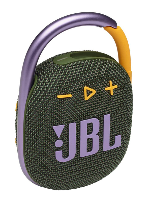 JBL Clip 4 Water Resistant Portable Bluetooth Speaker, JBLCLIP4GRN, Green