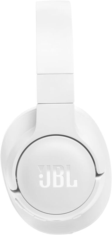 JBL Tune 720BT Wireless Over-Ear Headphones, Pure Bass Sound, Bluetooth 5.3, 76H Battery, Hands-Free Call, Multi-Point Connection, Foldable, Detachable Audio Cable - White, JBLT720BTWHT