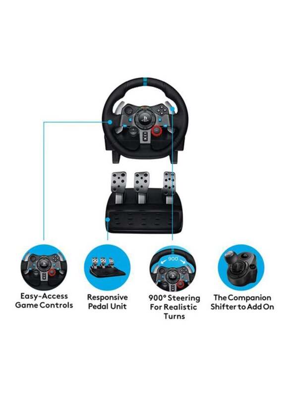 Logitech G29 Driving Force Racing Wheel & Pedals for PlayStation PS5, PS4 & PC, Black