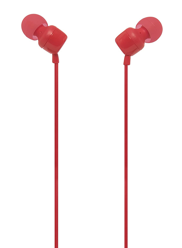 JBL Tune 110 Wired In-Ear Earphones, Red
