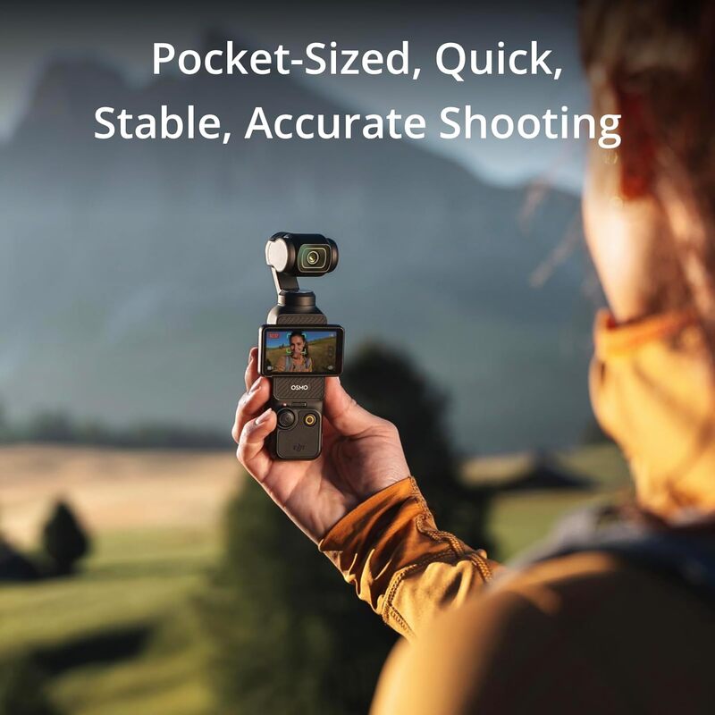 DJI Osmo Pocket 3, Vlogging Camera with 1'' CMOS & 4K/120fps Video, 3-Axis Stabilization, Fast Focusing, Face/Object Tracking, 2" Rotatable Touchscreen, Small Video Camera for Photography