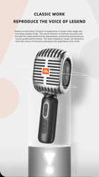 JBL KMC 600 Wireless Micro Karaoke Microphone Speaker, Silver