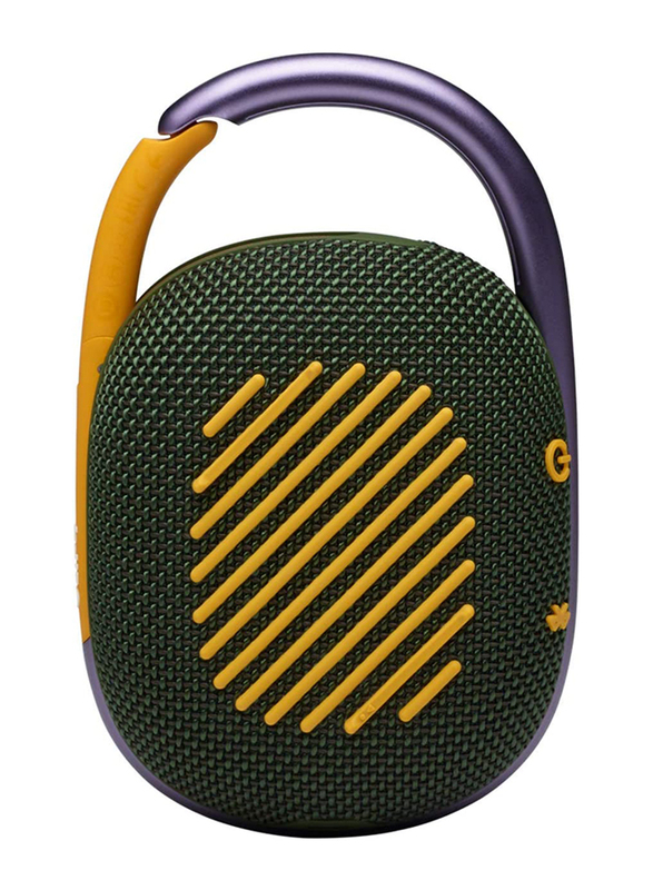 JBL Clip 4 Water Resistant Portable Bluetooth Speaker, JBLCLIP4GRN, Green