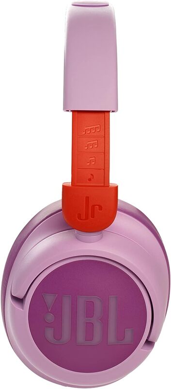 JBL JR460NC Wireless Over-Ear Noise Cancelling Kids Headphones, Built-In Mic, 20 Hour Battery, Designed for Kids, Detachable Audio Cable - Pink, JBLJR460NCPIK