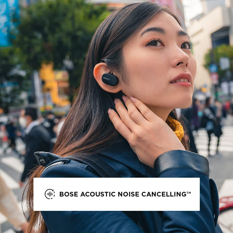 Bose QuietComfort Wireless In-Ear Noise Cancelling Earbuds, Triple Black
