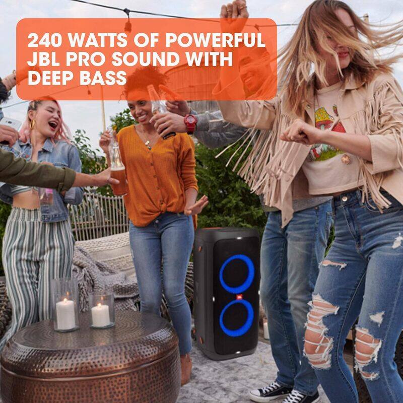 JBL Partybox 310 Portable party speaker with dazzling lights and powerful JBL Pro Sound, Bluetooth, Black