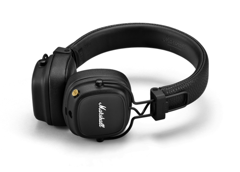 Marshall Major IV Bluetooth Headphones - Foldable Wireless Headphones Bluetooth With 80 Hours of Playtime, Black