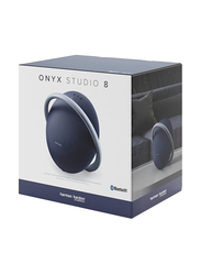 Harman Kardon Onyx Studio 8 Portable Bluetooth Speaker Built-In Dual Mic, Blue