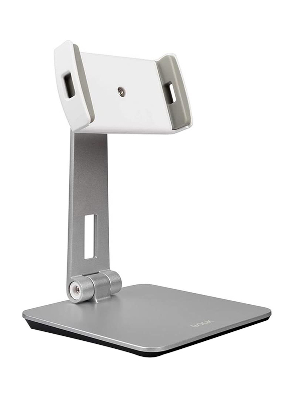 BOOX Adjustable Multi-Angle Desktop Stand Holder for Tablets & Mobile Phones, Silver