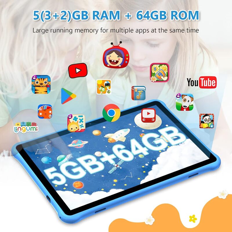 Blackview Tab A7 Kids 10.1-inch 3+64GB 6580mAh Children Edition Tablet,  Stitch Blue