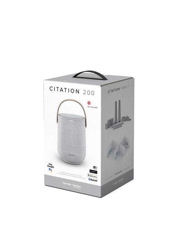 JBL Harman Kardon Citation 200 Portable Smart Speaker for HD Sound, Grey