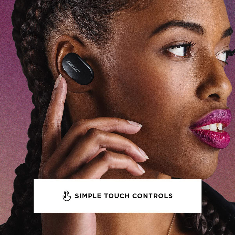 Bose QuietComfort Wireless In-Ear Noise Cancelling Earbuds, Triple Black
