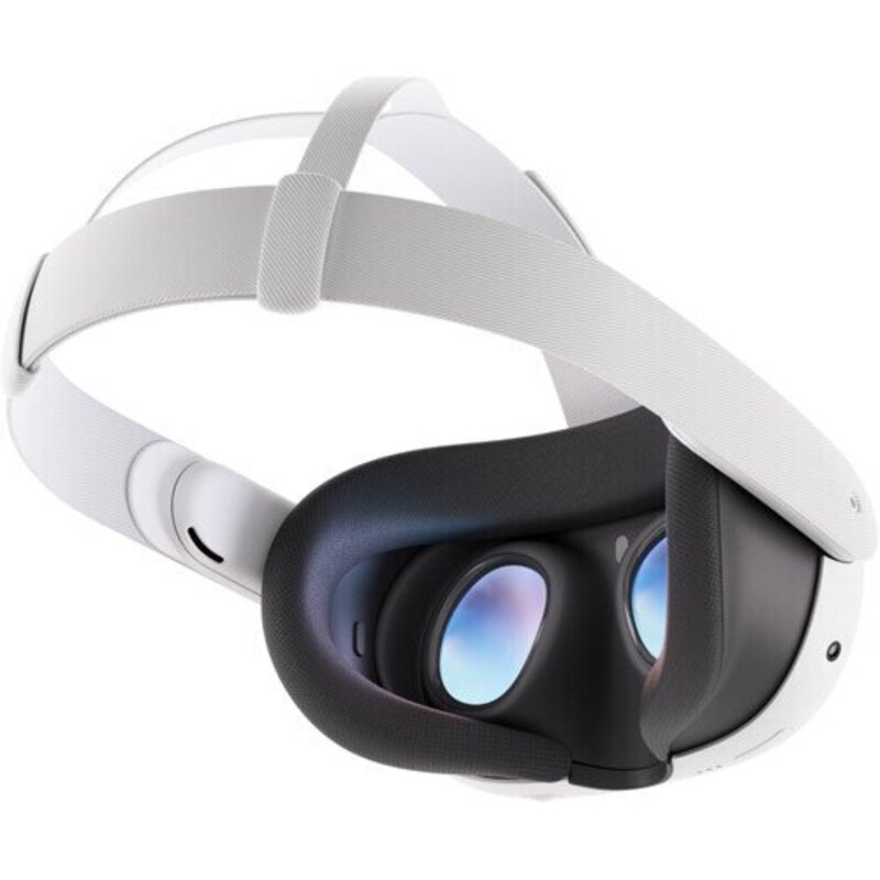 Meta Quest 3 Advanced VR Headset, 128GB Storage, Ring-Free Touch Plus Controllers, Adjustable Strap, Built-In 3D Spatial Audio, White