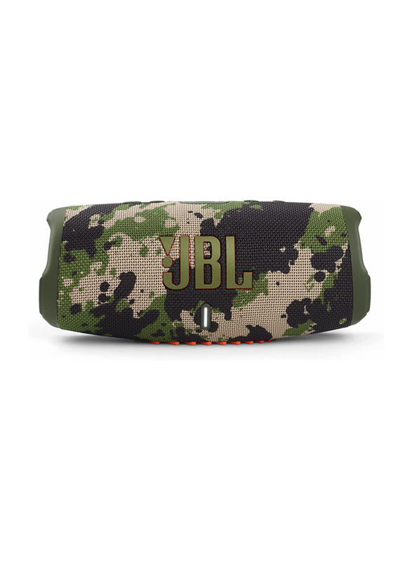 JBL Charge 5 Waterproof Portable Bluetooth Speaker with Powerbank, Squad Camouflage