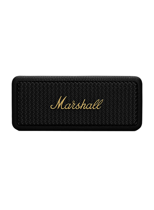 Marshall Emberton II Water Resistant Portable Bluetooth Speaker with 30 Hours Playtime, Black/Brass