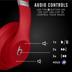 Beats Studio3 Wireless Over Ear Headphones, Red