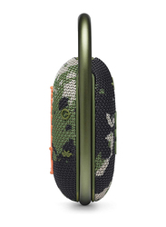 JBL Clip 4 Water Resistant Portable Bluetooth Speaker, JBLCLIP4SQUAD, Squad Camouflage