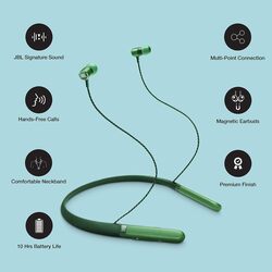 JBL Wireless Live 200BT In-Ear Neckband Headphones, Green