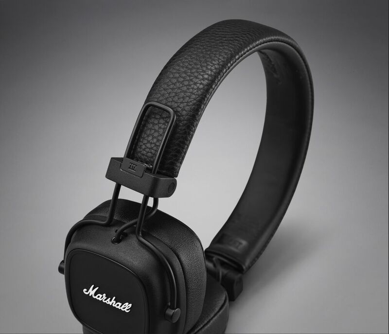 Marshall Major IV Bluetooth Headphones - Foldable Wireless Headphones Bluetooth With 80 Hours of Playtime, Black